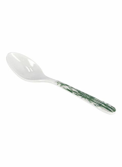 Royalford Bamboo Tree Printed Melamine Spoon White/Green 18Cm