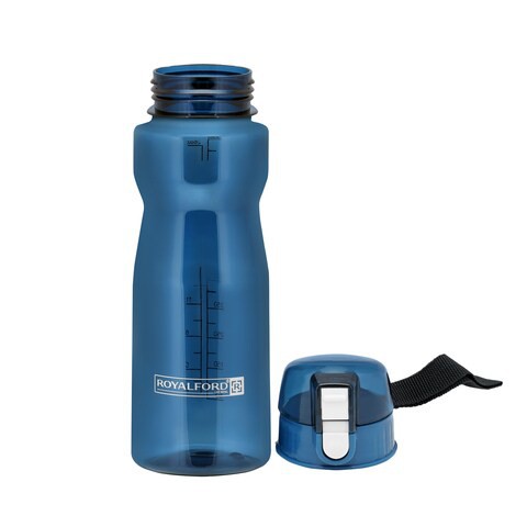 Royalford RF5224 750ml Water Bottle - Reusable Water Bottle Wide Mouth With Hanging Clip, Printed Bottle, Perfect while Travelling, Camping, Trekking &amp; More