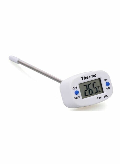 Generic Instant Read Digital Food Thermometer White/Silver 150X40Millimeter