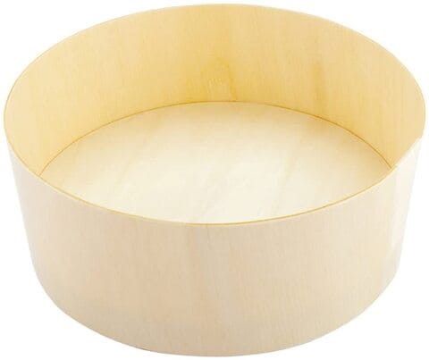 Restaurantware Round Disposable Wood Food Tray, Deep Round Container - 6&quot; Made From Poplar - Great For Sushi Or Appetizers - 100Ct Box