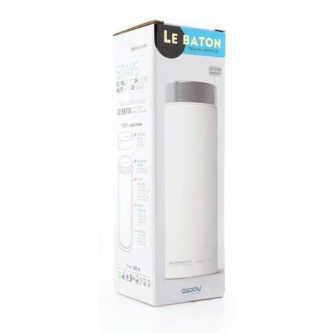 Asobu - Le Baton Travel Bottle White Silver