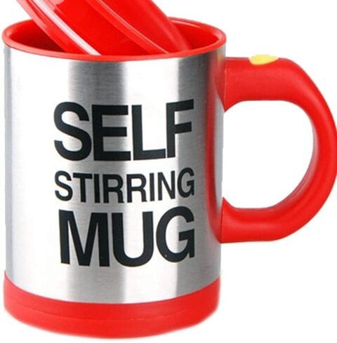 The Mohrim Self Stirring Mug Coffee Cup Tea Auto Mixer Drink Insulate Stainless (Red)