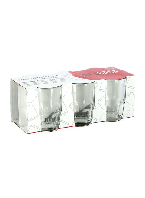 Royalford 6-Piece Highball Tumbler Set Clear 14ounce