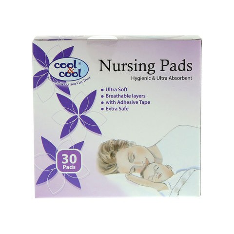 Cool &amp; Cool Hygienic &amp; Ultra Absorbent Nursing 30 Pads