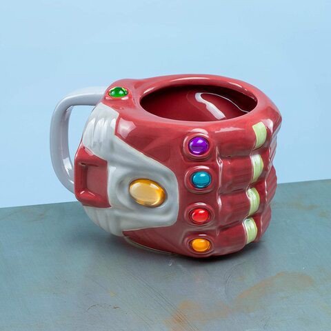 Paladone Nano Gauntlet Shaped Marvel Avengers, Endgame, 3D Oversized Ceramic Drinking Mug Tea Coffee, Dolomite