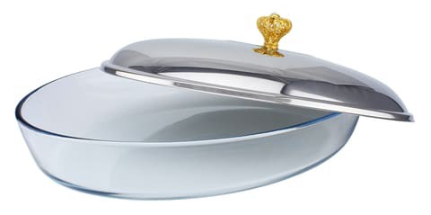 SPRINGS 3LITRE OVAL SHAPED FOOD WARMER - GOLD &amp; SILVER KC300G