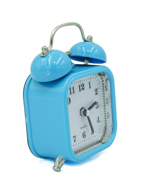 Generic - Tabletop Analog Alarm Clock Circle Shape Blue