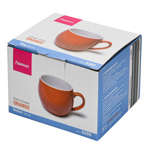 Fissman Ceramic Mug 320 ml Orange