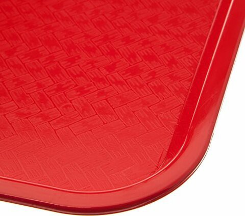 Carlisle Paddles CT121605 Caf Standard Cafeteria / Fast Food Tray, 12 x 16, Red (Pack of 24)