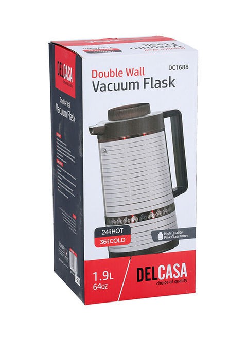 Delcasa Stainless Steel Vacuum Flask Silver/Black