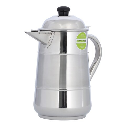 Royalford Milk Jug, Stainless Steel, 1.6L,360gm, RF10156, Two Tone Body With Bakelite Knob, Spill Proof Lid &amp; Pouring, Food Grade Material, Perfect Water Camping, Hiking &amp; More, Milk Jug With Handle