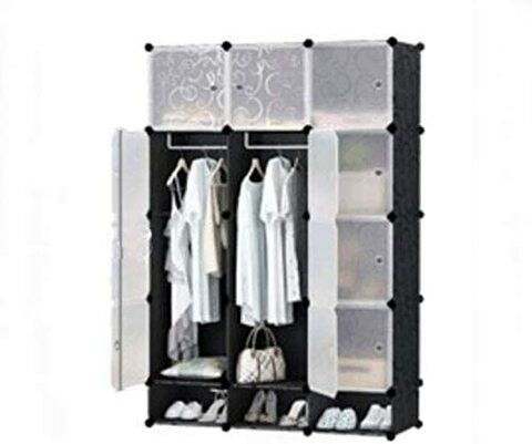 Generic Combine Simple Single Wardrobe Wardrobe Assembly Plastic Storage Receive Contracted And Contemporary Economy 12 Cabinet Door Hang 2 Shoes Six Frames