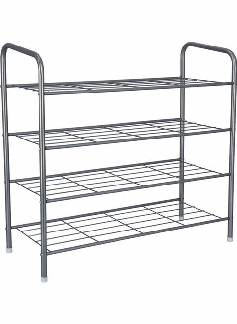 Royalford 4-Tier Shoes Rack Silver 68X28X5.2Cm