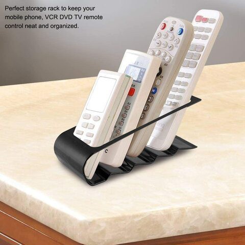 Generic Four-Lattice Remote Control Storage Holder Desktop Plastic Rack