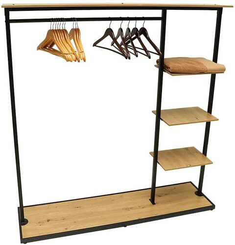 Yatai Metal Wood Clothes Garment Rack