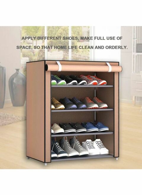 Generic Dormitory Shoe Organizer Rack Brown 30X60X72Centimeter