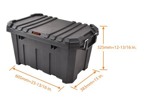 TACTIX - 45 Litre - Heavy Duty Storage Box - 60.5 W x 38.3 D x 32.5 H cm - Black - TTX-320502