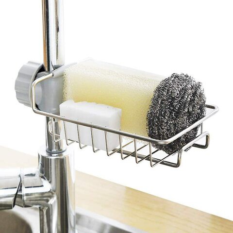 Verreal Faucet Rack Storage Rack, Kitchen Faucet Sponge Holder Kitchen Sink Caddy Organizer, Stainless Steel Sink For Kitchen &amp; Bathroom Accessories