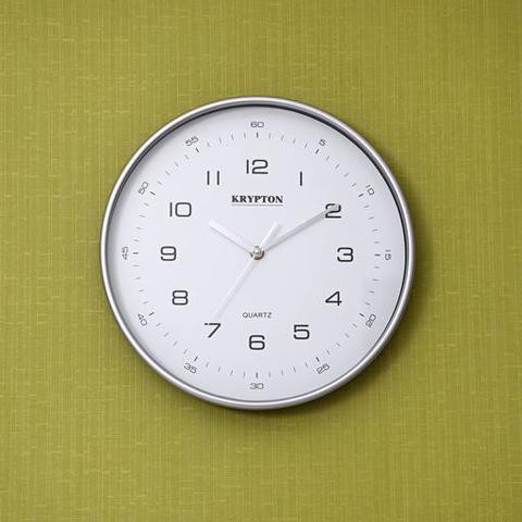 Krypton Round Wall Clock White KNWC6122