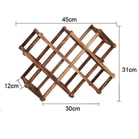 Generic Wooden Wine Rack Decoration Solid Wood Folding Wine Tray Pine Display Stand Creative Red Wine Wooden Shelf