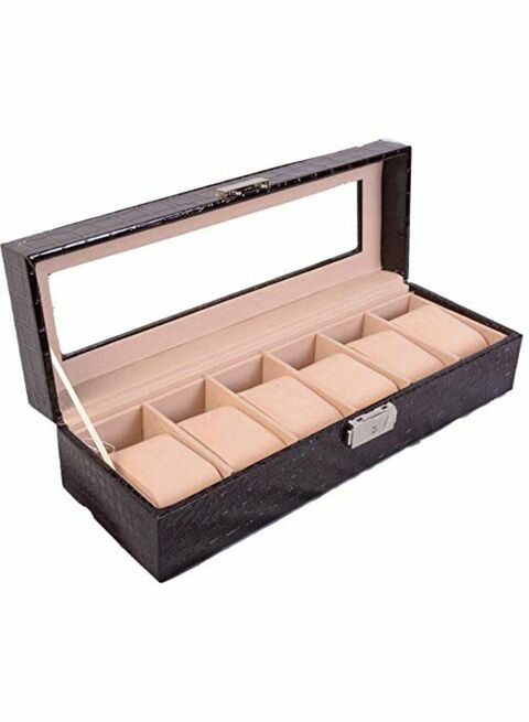 East Lady 6-Compartment Watch Organizer Box