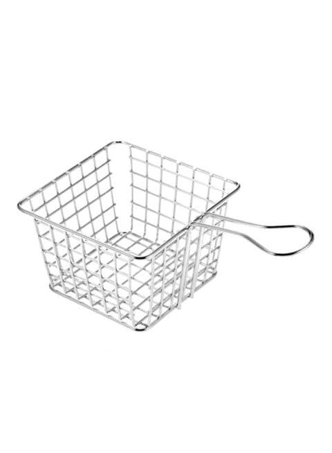 Generic Food Frying Basket Strainer Silver 18cm