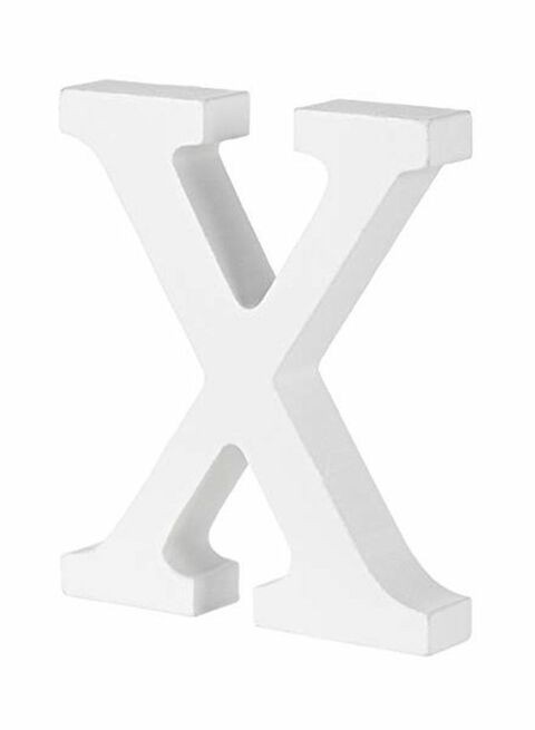 East Lady Decorative Wooden Alphabet Letter X White 15x12x0.7cm