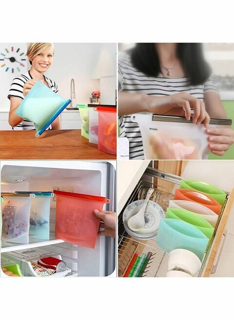 Limitless - 4-Pack Food Storage Bag Set Multi Colour 1000Ml