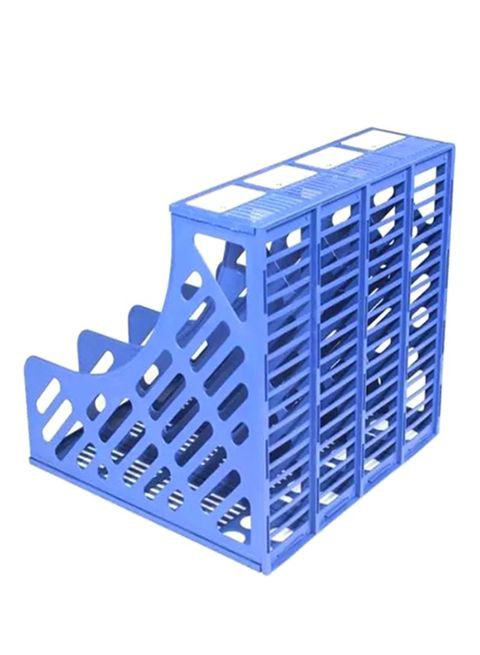 Generic Desktop Magazine Holder Deep Blue/White