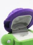 Bluelans Cute Cartoon Turtle Small Jewelry Protector Case Purple/Green