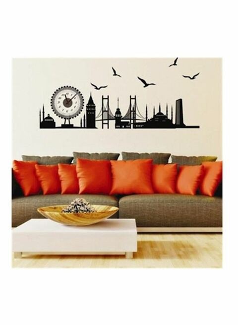 Generic 3D Acrylic Material Removable Wall Clock Black