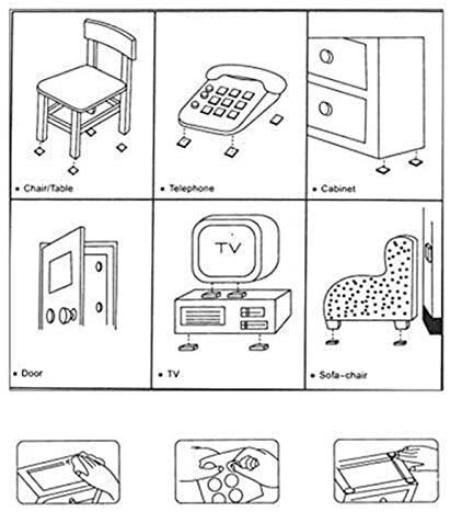 Generic 90 Pcs Non Slip Furniture Pads X-Protector Furniture Grippers Best Self Adhesive Rubber Feet Furniture Feet Ideal Non Skid Furniture Pad Floor Protectors For Fix In Place Furniture