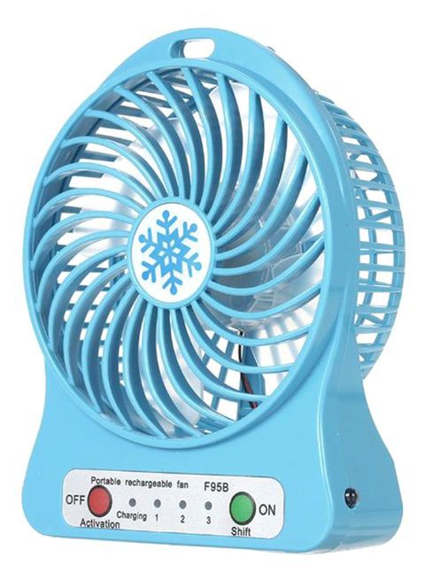 Xbotmax - Rechargeable Mini LED Light Air Cooler po z290012 Blue