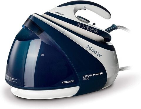 Kenwood Steam Generator Iron With Boiler, 7 Bar, Up to 600g/min Steam Shot, 2600 Watts, SSP70.000WB White/Blue