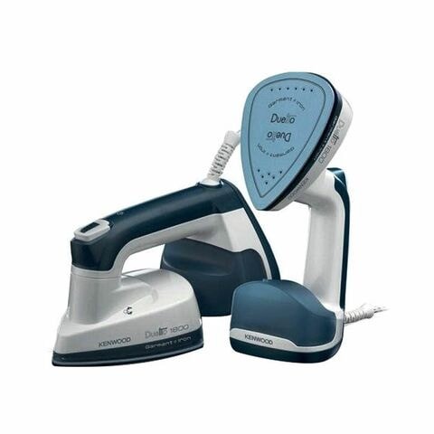 Kenwood 2-In-1 Garment Steamer And Iron 1000W Blue/White