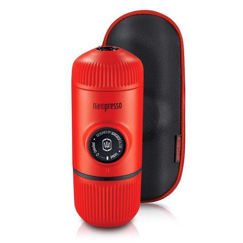 Wacaco - Nanopresso Portable Espresso Maker Bundled with Protective Case Lava Red