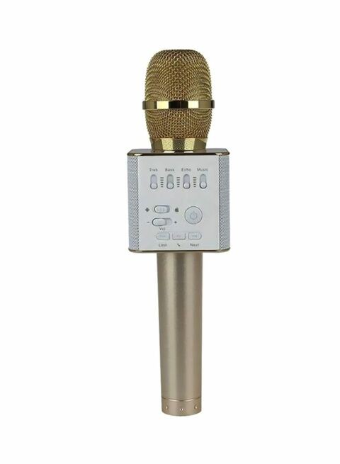 Q9 Wireless Karaoke Microphone Gold/White