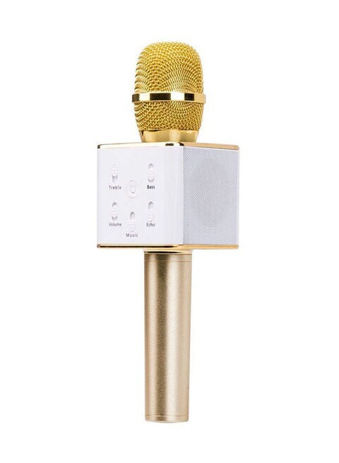 Generic Q7 Bluetooth Karaoke Microphone 4461600182 White/Gold