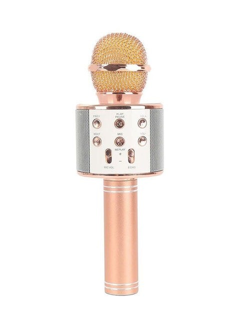 Generic Karaoke Mic Bluetooth Speaker Rose Gold/Silver