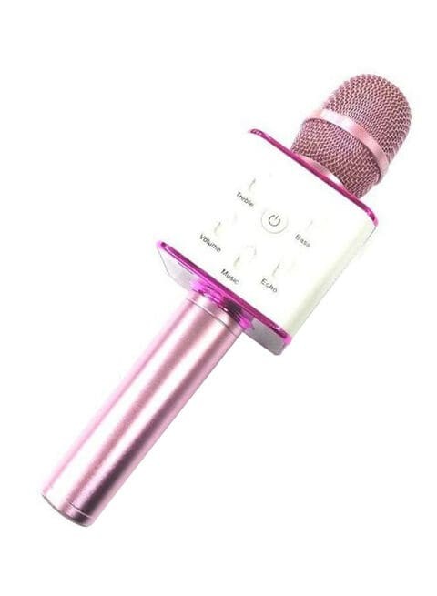 Generic Q7 Wireless Handheld Karaoke Microphone Bluetooth For Smart Phones 1553120324-6670 Rose Gold/White