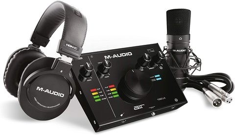 M-Audio AIR192X4SPRO Vocal Studio Pro Complete Vocal Production Package, NOVA Black Microphone