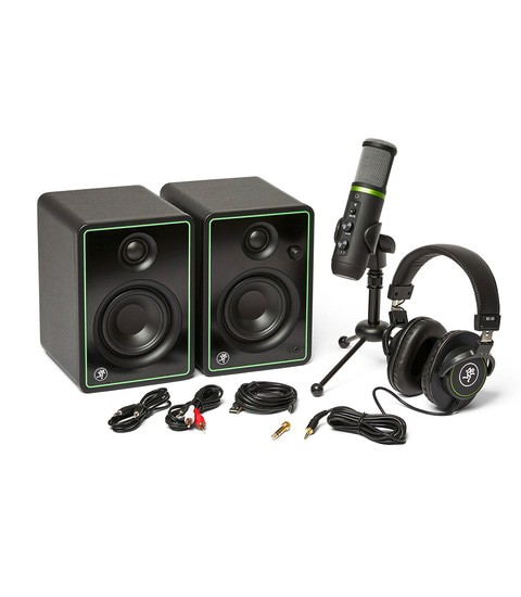 Mackie Creator Bundle is Content Bundle with Studio Monitors, USB Condenser Microphone &amp; Headphone