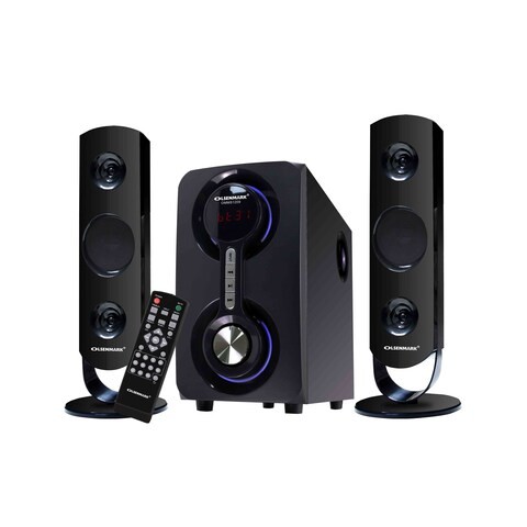 Olsenmark - OMMS1188 Multimedia Speaker, 2.1 CH with USB, SD, FM, Bluetooth &amp; Remote | Multi Color LED Lights