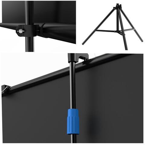 CRONY 72 Inches Tripod Projector Screen with Stand, Portable Foldable Projection Movie Screen Fabric