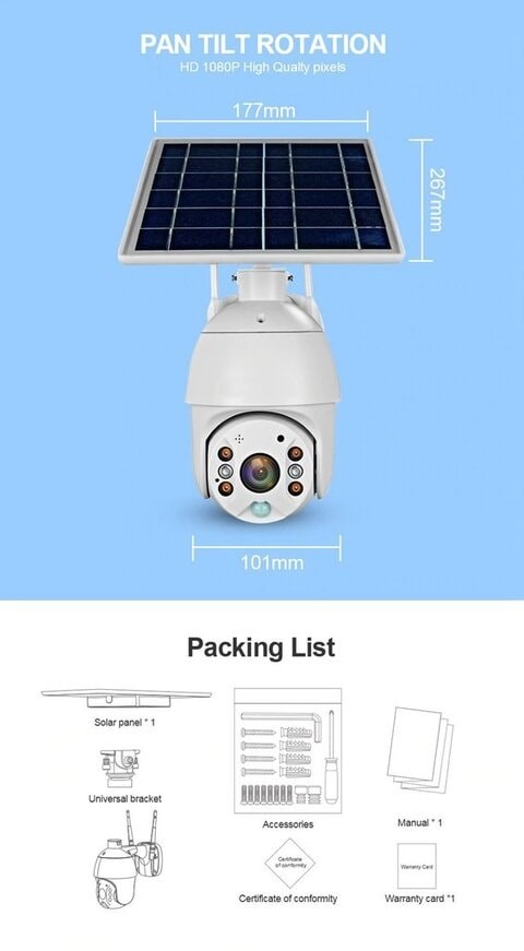 CRONY RBX-S10 Low power 4G solar camera 5mp 1080P HD Solar Panel Outdoor Surveillance Waterproof CCTV Camera Smart Home Two-way Voice Intrusion Alarm