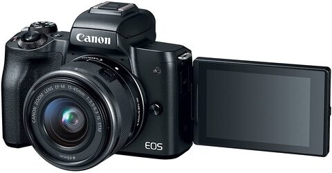 Canon EOS M50 24.1 MP Mirrorless Camera with EF-M 15-45mm IS STM Lens