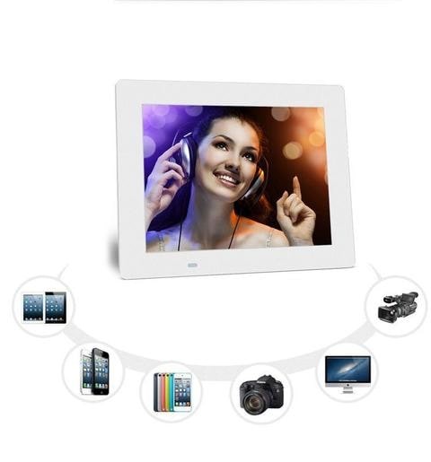 Dragon Mall 7 Inch Digital Photo Frame Photo/Music/Video Player, Auto On/Off Timer, Support USB and SD Card Players, Remote Control