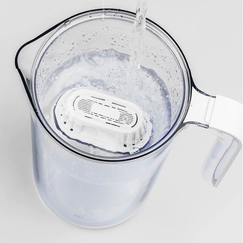 Xiaomi Mi Mijia Drinking Water / Disinfection Filter Kettle Jug with High Performance Activated Carbon and Ion Exchange Resin - 3 Liters (2 Filtered / 1 Not Filtered) - Plastic - White