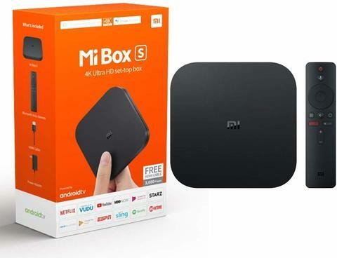 Xiaomi Mi Box S Android TV with Google Assistant and Multimedia Player - Built-in Chromecast - 4K HDR - Wi-Fi - 8GB - Black