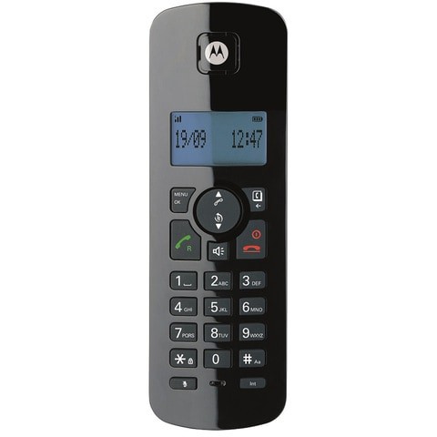 Motorola C4201 Corded Telephone with Cordless Handset Black